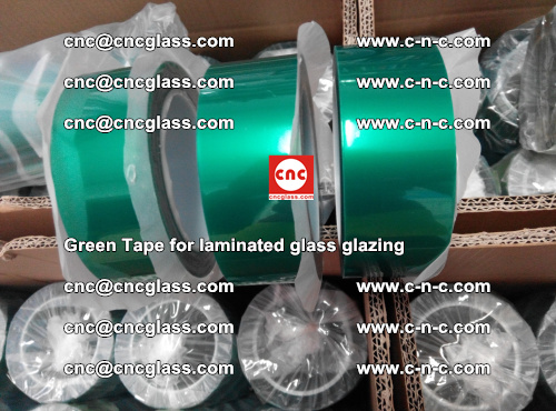 High Temperature PET Silicone Green Tape for Safety glass laminating (21)