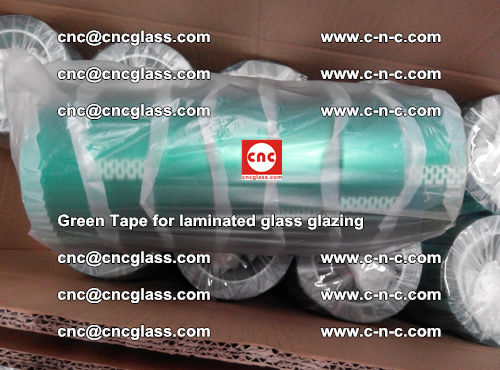 High Temperature PET Silicone Green Tape for Safety glass laminating (44)